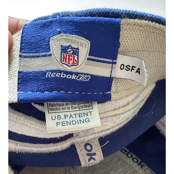 Indianapolis Colts Reebok NFL Mid-2000s Sideline Striped Blue Fitted Hat OSFA - Picture 7 of 7